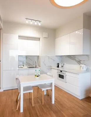 Kuchnia lub aneks kuchenny w obiekcie Wola Lush Apartment by BookingHost