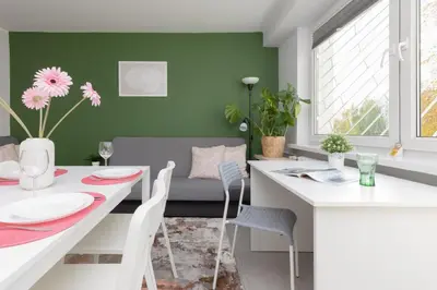 Część wypoczynkowa w obiekcie Warsaw Apartment Dolinka Batuty by Noclegi Renters