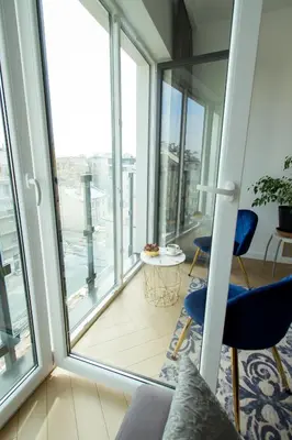 Część wypoczynkowa w obiekcie Nowy Apartment przy Placu Szembeka
