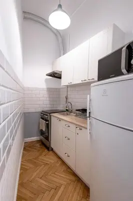 Kuchnia lub aneks kuchenny w obiekcie ClickTheFlat Warsaw Philharmonic Apart Rooms