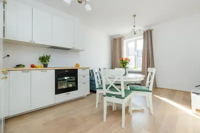 Kuchnia lub aneks kuchenny w obiekcie ShortStayPoland Piekarska (B104)