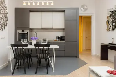 Kuchnia lub aneks kuchenny w obiekcie Western Side of Vistula River Apartment Radna by Noclegi Renters