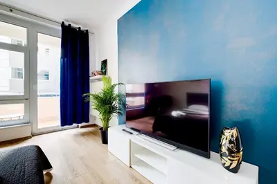 Telewizja i/lub zestaw kina domowego w obiekcie Charming Apartment in the City Center