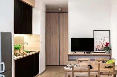 Telewizja i/lub zestaw kina domowego w obiekcie ShortStayPoland Krzemieniecka