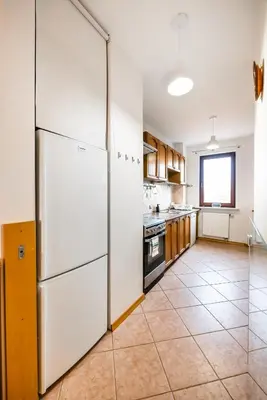Kuchnia lub aneks kuchenny w obiekcie Woronicza Homey Wooden Apartment by BookingHost