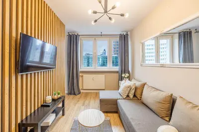 Telewizja i/lub zestaw kina domowego w obiekcie Apartamenty Śliska 10