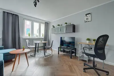 Telewizja i/lub zestaw kina domowego w obiekcie Apartamenty Śliska 10