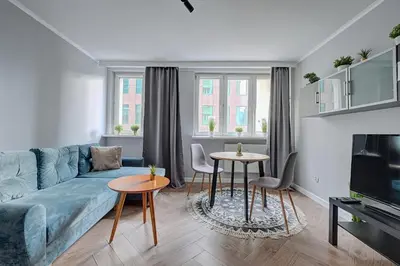 Telewizja i/lub zestaw kina domowego w obiekcie Apartamenty Śliska 10
