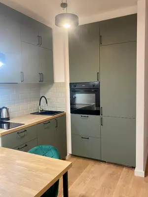 Kuchnia lub aneks kuchenny w obiekcie Airport Green Apartment KL21 - air condition & free parking