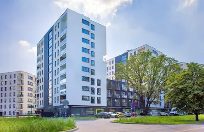 Budynek, w którym mieści się apartament