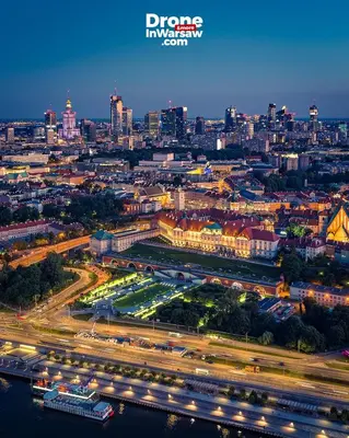 Widok na miasto Warszawa z tego apartamentu