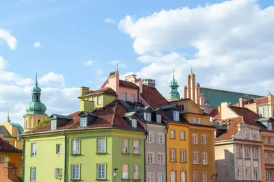 Widok na miasto Warszawa z tego apartamentu
