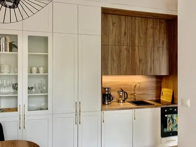 Kuchnia lub aneks kuchenny w obiekcie Apartament Centrum Marszałkowska 28 - pl. Zbawiciela
