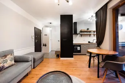 Część wypoczynkowa w obiekcie Grzybowska Luxury Apartment by BookingHost