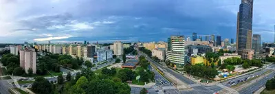 Widok na miasto Warszawa z tego apartamentu