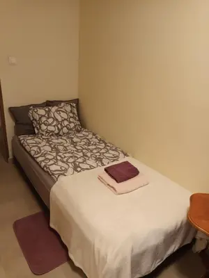 Łóżko lub łóżka w pokoju w obiekcie Apartament Pereca 2