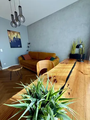 Część wypoczynkowa w obiekcie ApartamentySnu, Wola Premium I z parkingiem