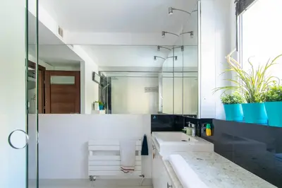 Łazienka w obiekcie W sercu Powiśla, Balkon, Klimatyzacja, WiFi, brak TV