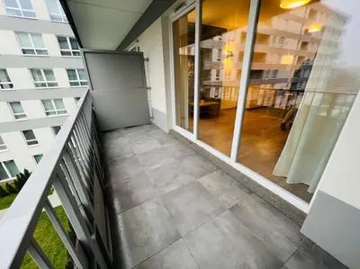 Balkon lub taras w obiekcie K22 Sky Apartments in the Warsaw