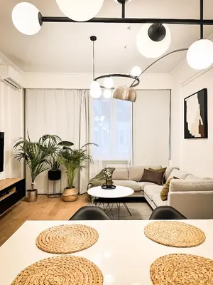 Część wypoczynkowa w obiekcie UnitApartament DeLux Warszawa Centrum blisko Plac Zbawiciela Hala Koszyki Metro Politechnika Jest to elegancki i wygodny apartament na noclegi i pobyt w Warszawie - Zapraszamy