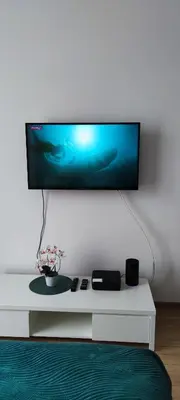 Telewizja i/lub zestaw kina domowego w obiekcie Apartamenty Comfort na Alejach Jerozolimskich