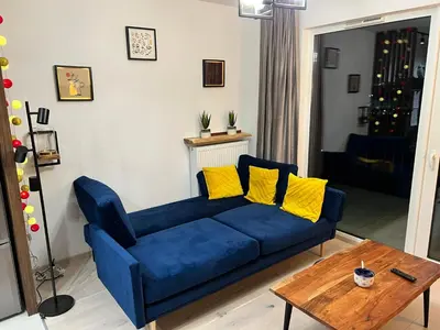 Część wypoczynkowa w obiekcie Warsaw Downtown View 3 ROOMS 60m2+ FREE GARAGE 2km Old Town Metro 9min tram