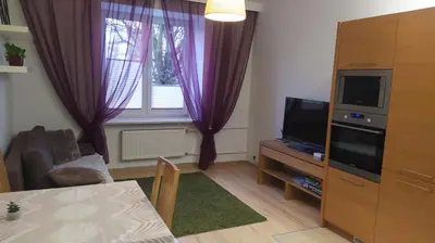 Telewizja i/lub zestaw kina domowego w obiekcie Apartament Szczęśliwicka