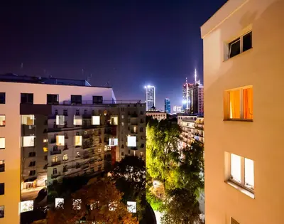 Budynek, w którym mieści się apartament