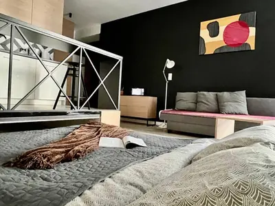 Łóżko lub łóżka w pokoju w obiekcie Smart Apartment Ogrodowa