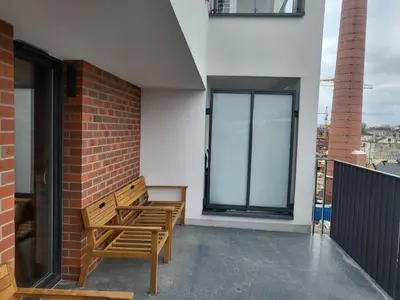 Balkon lub taras w obiekcie Apartament BOHEMA na Szwedzkiej, METRO