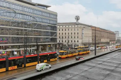 Widok na miasto Warszawa z tego apartamentu