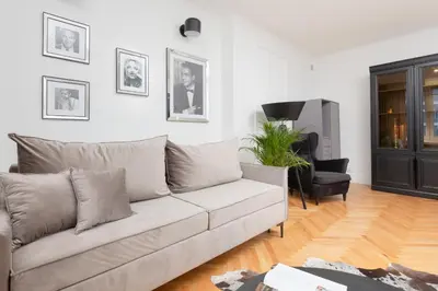 Część wypoczynkowa w obiekcie CityCenter Fashionable Apartment Warsaw by Noclegi Renters