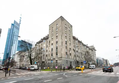 Widok na miasto Warszawa z tego apartamentu