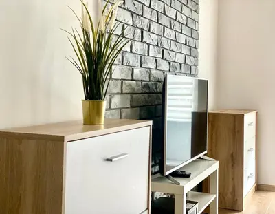 Kuchnia lub aneks kuchenny w obiekcie K22 Komputerowa Warsaw Apartments