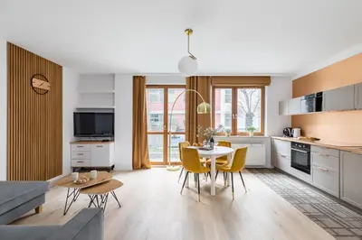 Kuchnia lub aneks kuchenny w obiekcie P&O Apartments Okrzei - Stara Praga
