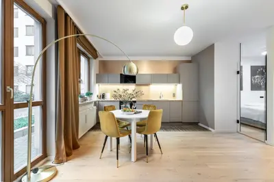 Kuchnia lub aneks kuchenny w obiekcie P&O Apartments Okrzei - Stara Praga