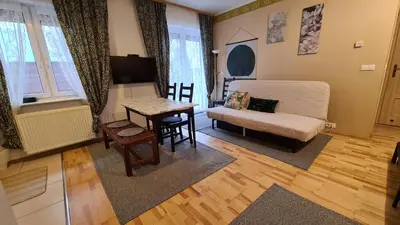 Część wypoczynkowa w obiekcie Apartament Zielony Ogród Ząbki