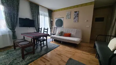 Część wypoczynkowa w obiekcie Apartament Zielony Ogród Ząbki