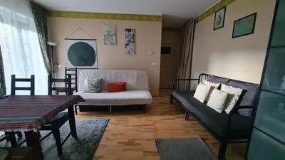Część wypoczynkowa w obiekcie Apartament Zielony Ogród Ząbki