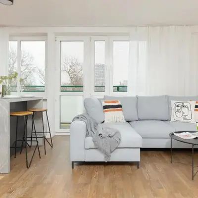Modern Studio with Balcony Warsaw Mokotów by Noclegi Renters