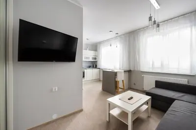 Plan piętra w obiekcie Okopowa Homey Apartment by BookingHost