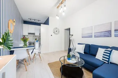 Część wypoczynkowa w obiekcie Pasłęcka Apartments - Workspace - by Rentujemy