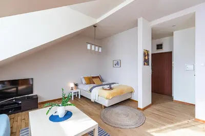 Część wypoczynkowa w obiekcie SuperApart Powstańców Śląskich 106D - Komfortowe studio Bemowo