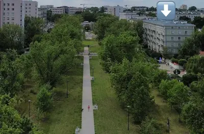 Plan piętra w obiekcie Słoneczny apartament na Żoliborzu dla 2 osób przy Arkadii