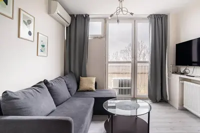Część wypoczynkowa w obiekcie Przechodnia2-AC-Park View-2 Rooms
