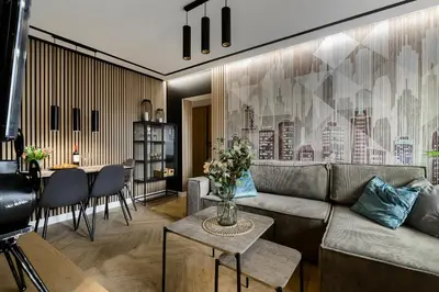 Część wypoczynkowa w obiekcie P&O Apartments Sobieskiego - Mokotów