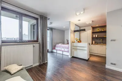Kuchnia lub aneks kuchenny w obiekcie Spacious Studio AC View Pokorna 2 Parking