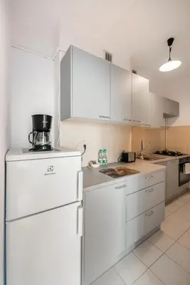 Kuchnia lub aneks kuchenny w obiekcie Plac Wilsona Euphony Apartment by BookingHost