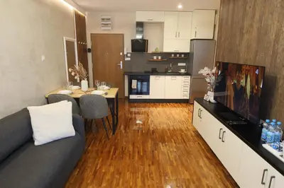 Kuchnia lub aneks kuchenny w obiekcie Praga Premium Comfort na wyłączność