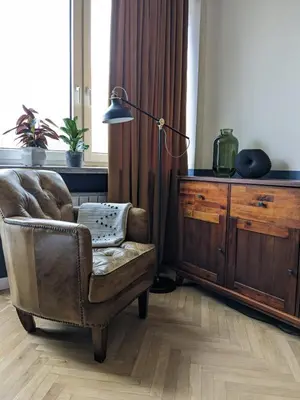 Część wypoczynkowa w obiekcie Warsaw Studio Saska Kępa